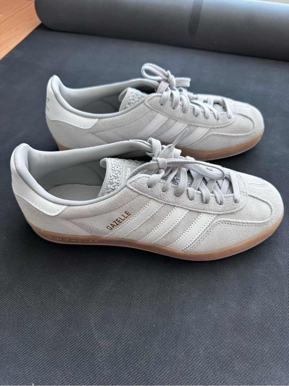 adidas Gazelle Suede Sneakers in Gray and Gum - 9.5 W